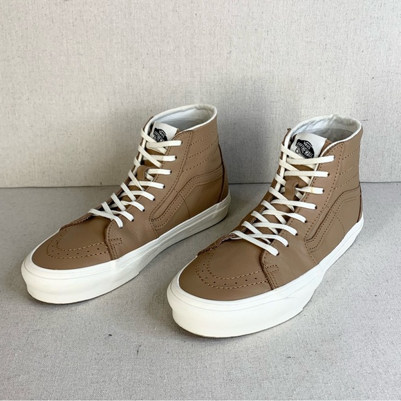 Vans - Off the Wall Sk8-Hi Tapered Soft Leather Hi-Top Sneakers - Size M8/W9.5 - Picture 3 of 16